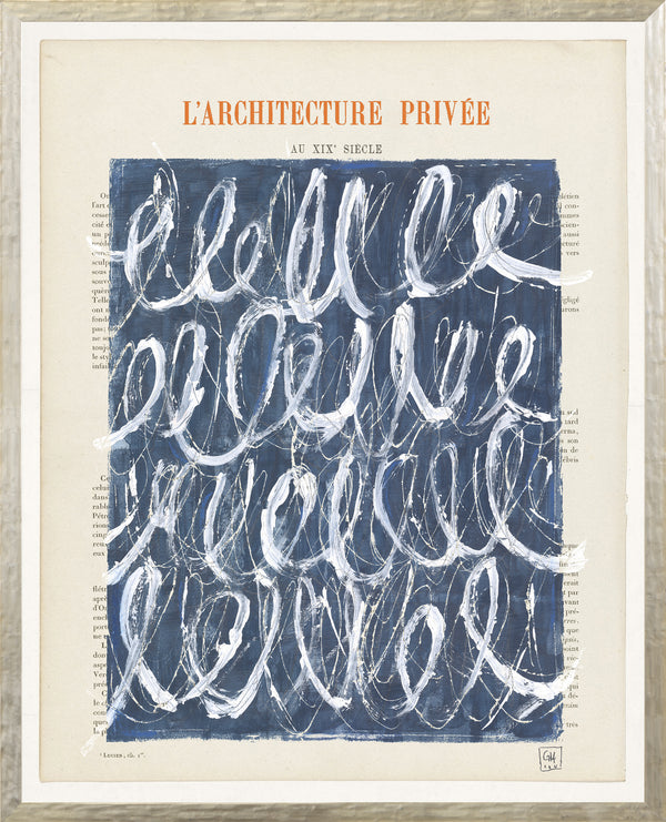 Parisienne Page IV by Gayle Harismowich Framed Artwork - 17 x 21