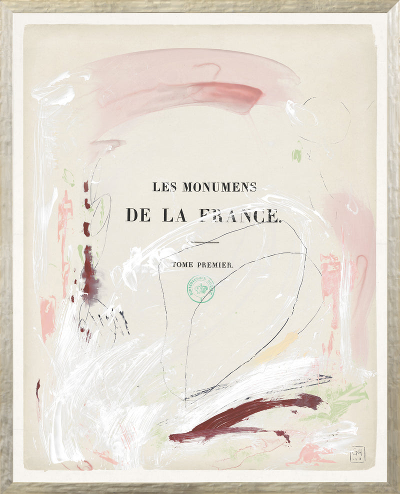 Parisienne Page VI by Gayle Harismowich Framed Artwork - 42 x 52