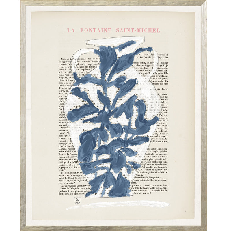 Parisienne Page X by Gayle Harismowich Framed Artwork - 17 x 21