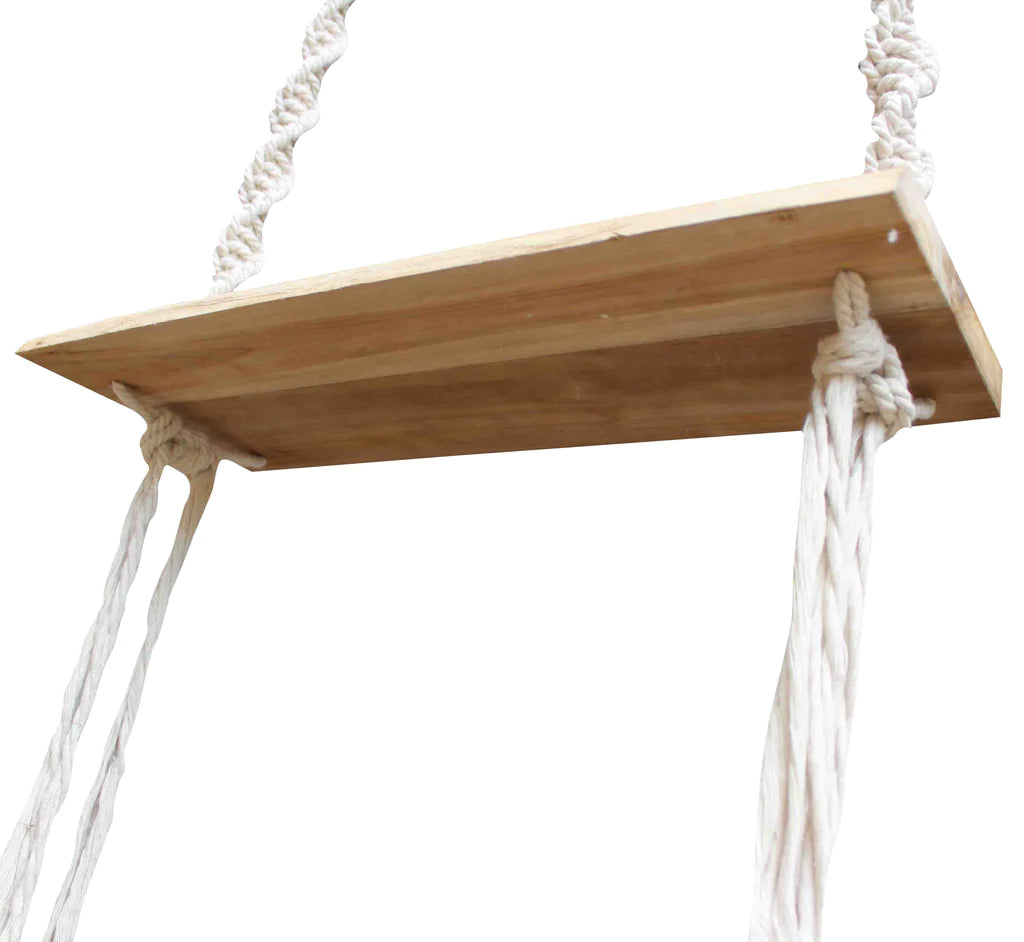 Bottom of teak plank swing seat