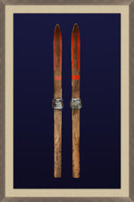 Antique Navy Skis 1 by Nathan Turner Framed Artwork - 27.5 x 41.5