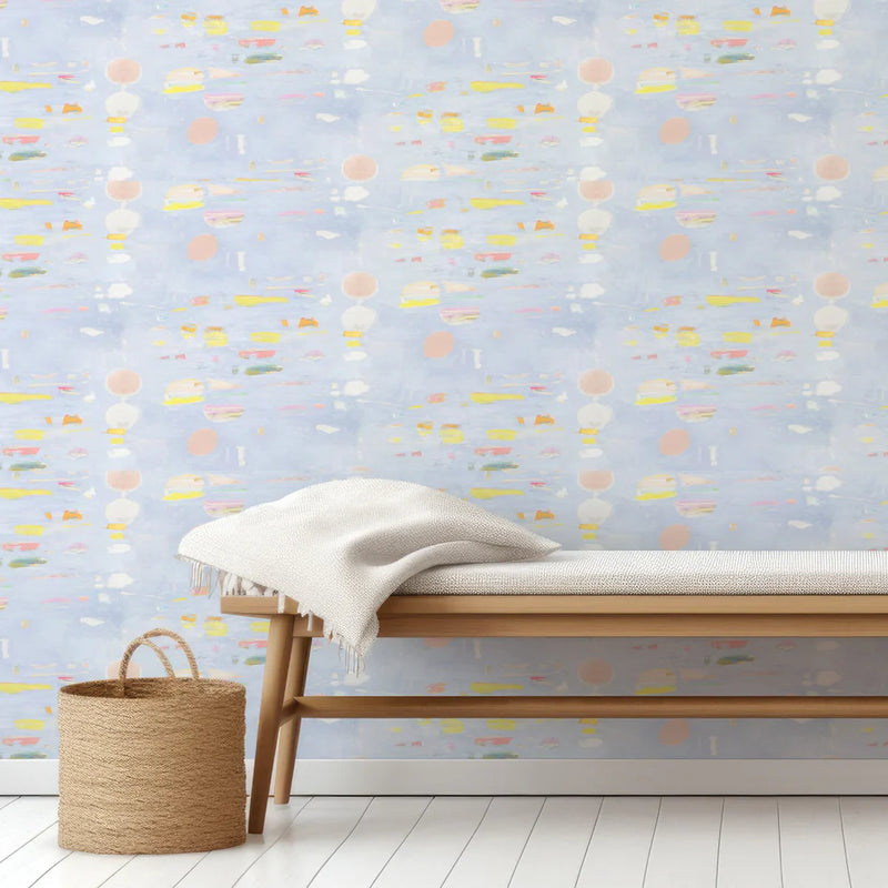 Beachcomber Sky Blue Wallpaper - 5 Yard Roll