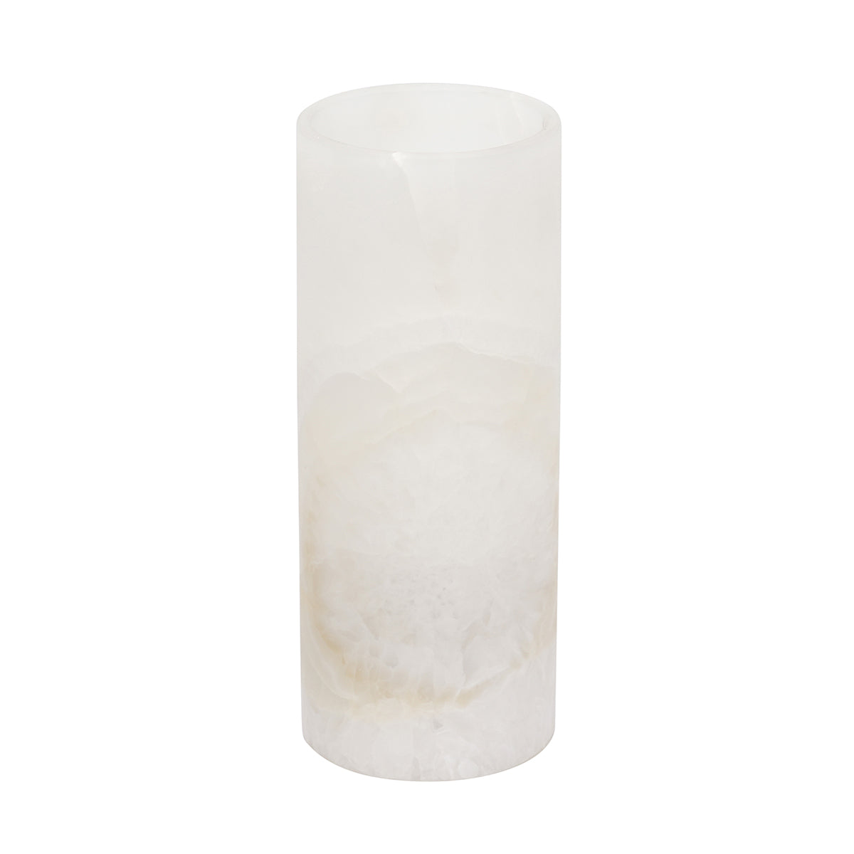 White Onyx Cylinder Lamp - Medium