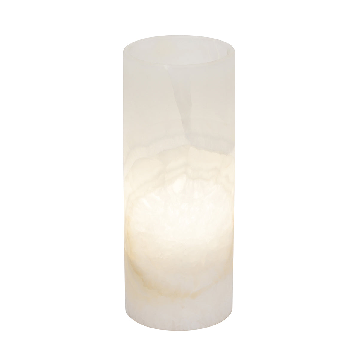 White Onyx Cylinder Lamp - Medium