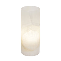 White Onyx Cylinder Lamp - Medium