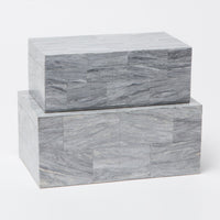 Bacall Stone Boxes - Set of 2