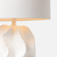 Elegant Bethany lamp in matte white resin