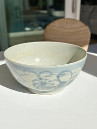 Large light blue centerpiece bowl in sea flower