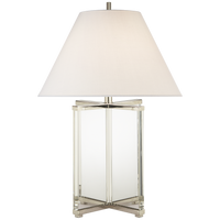 Cameron Table Lamp - Crystal with Linen Shade
