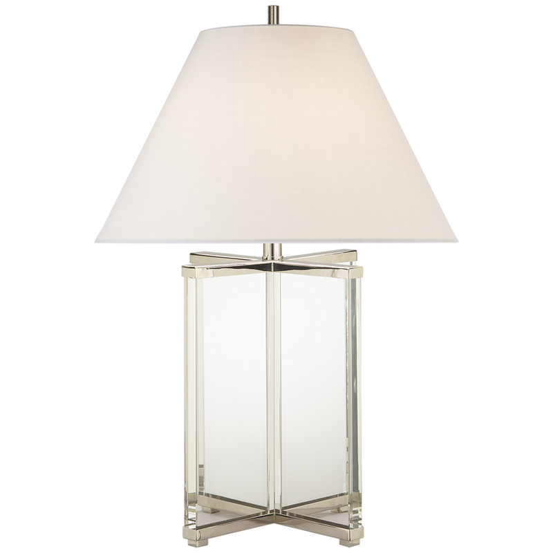 Cameron Table Lamp - Crystal with Linen Shade