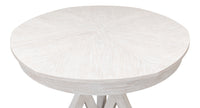 Casual Jupe Expandable Round Dining Table - Whitewash Small