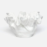 Celestine Bowl - Pristine White Resin 20x20x12