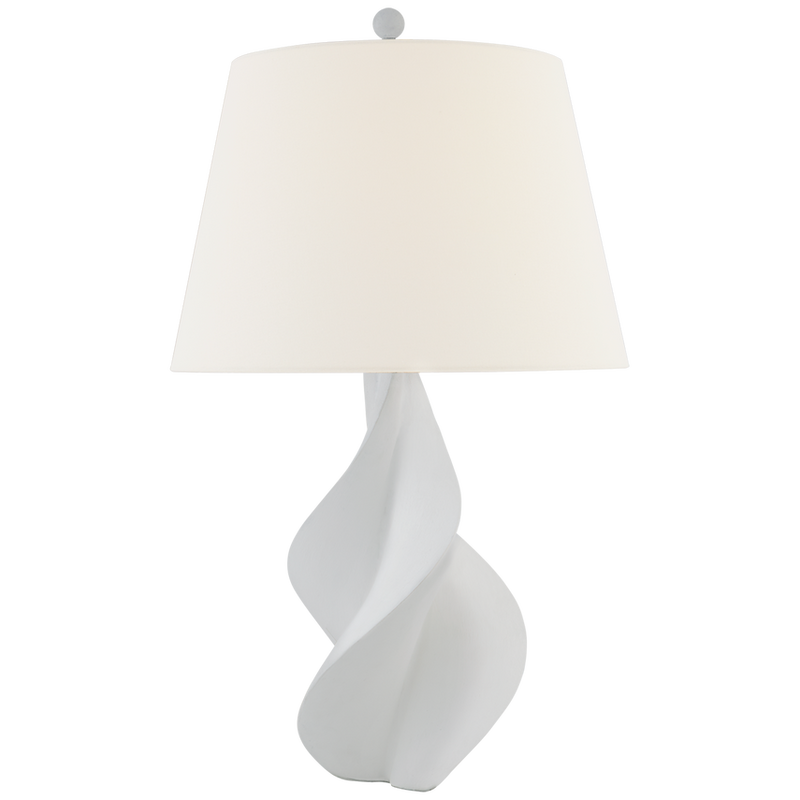 Cordoba Large Table Lamp - Plaster White with Linen Shade
