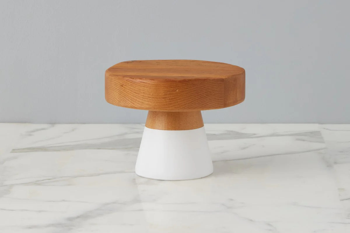 Cake Stand White Mod Block - Small