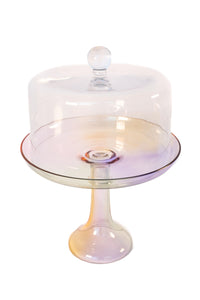 Estelle Cake Stand and Dome - Iridescent