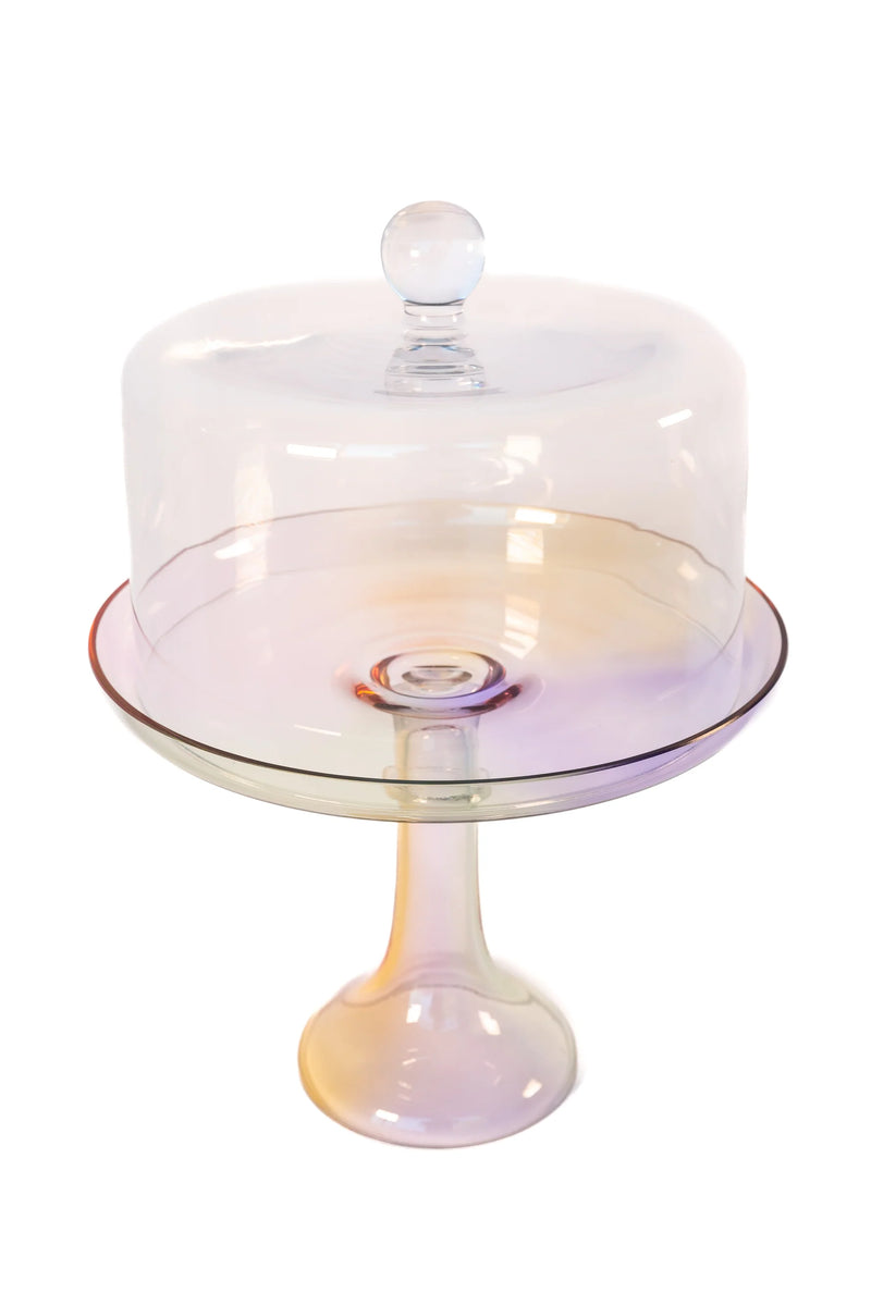 Estelle Cake Stand and Dome - Iridescent