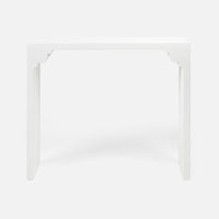Felton Console Table - Designer White Faux Jute 36 Inch