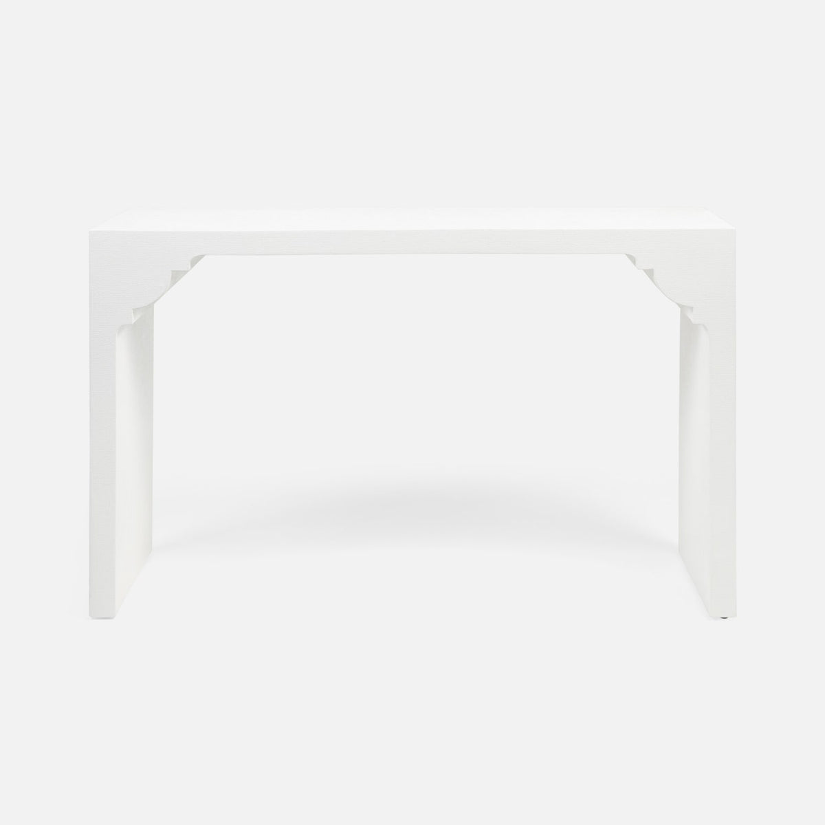 Felton Console Table - Designer White Faux Jute 50 Inch