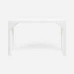 Felton Console Table - Designer White Faux Jute 50 Inch