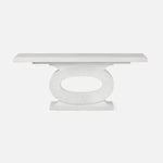 Grier Outdoor Console Table - White Plaster Reconstituted Stone 78 Inch Length