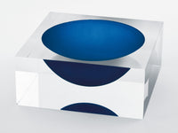 Acrylic Square Bowl - Blue and Clear