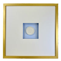 La Bleu Merveille Intaglio 4 Framed Artwork - 16 x 16