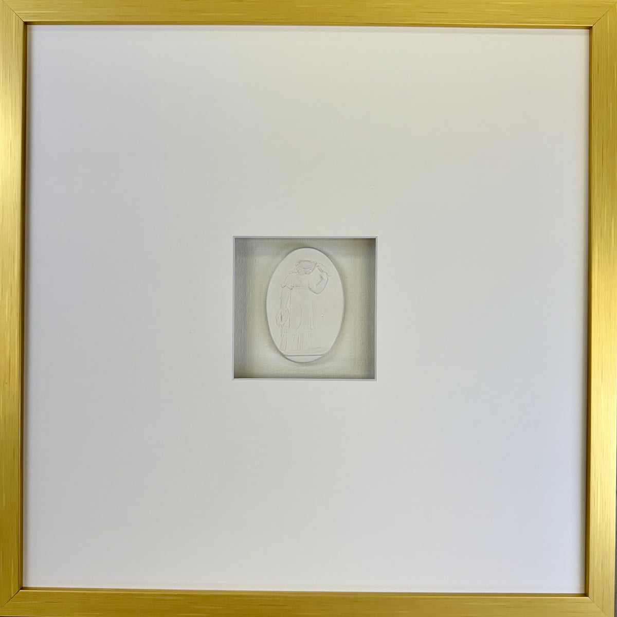 La Creme Merveille Intaglio 1 Framed Artwork - 16 x 16