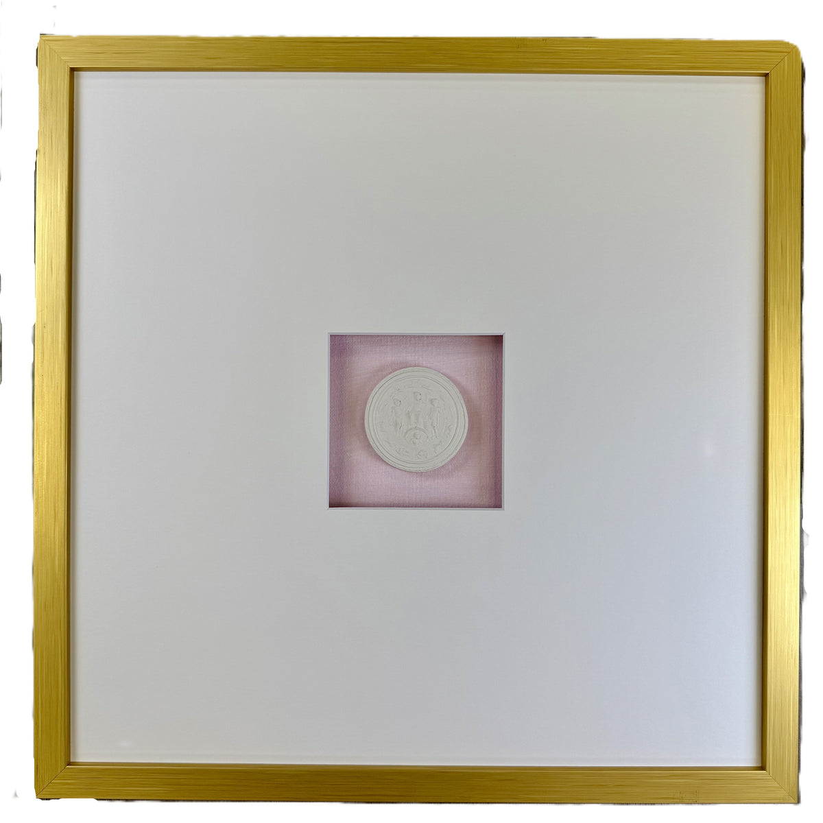 La Rose Merveille Intaglio 3 Framed Artwork - 16 x 16