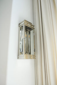 Linear Lantern Tall Wall Light - Polished Nickel