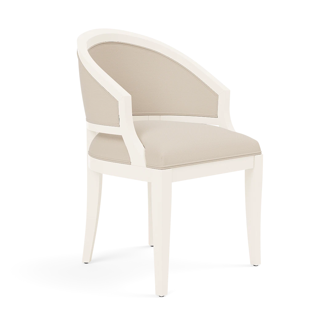 Sylvie Dining Chair - White Satin Mahogany
