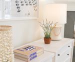Marella Accent Lamp - Ivory with Linen Shade