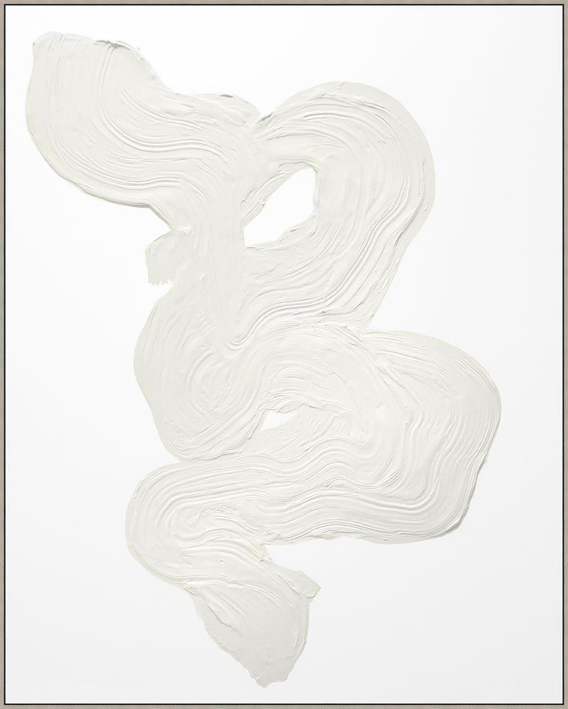 Neutral Swirl 1 by Thom Filicia Framed Artwork - 40.25 x 50.25
