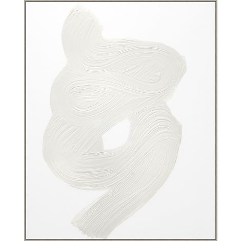 Thom Filicia Neutral Swirl 2 artwork in gray frame