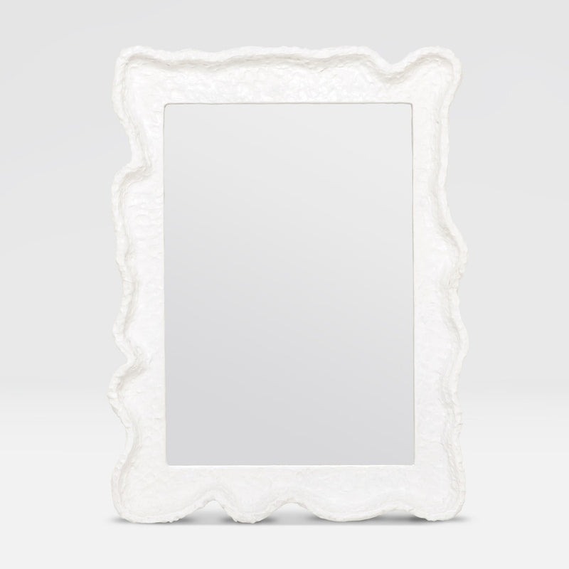 Nora Mirror - Textured White Plaster Resin 30x40
