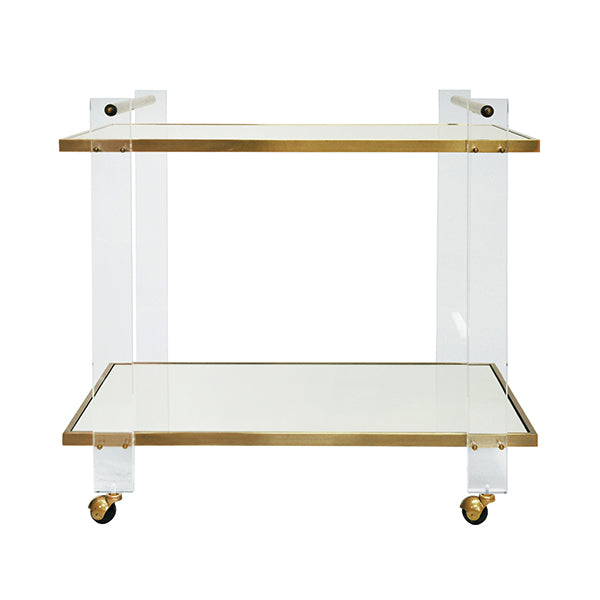 Pierce Bar Cart Antique Brass