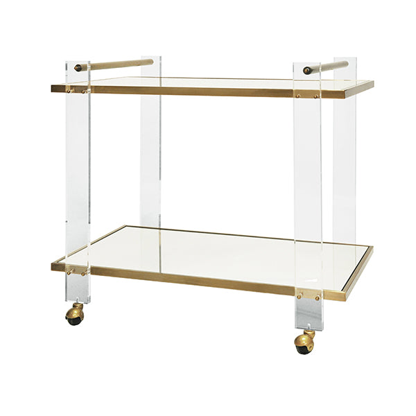 Pierce Bar Cart Antique Brass