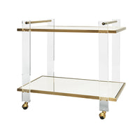 Pierce Bar Cart Antique Brass