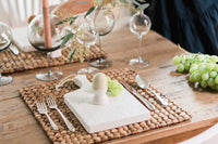 Table setting with mini charcuterie boards