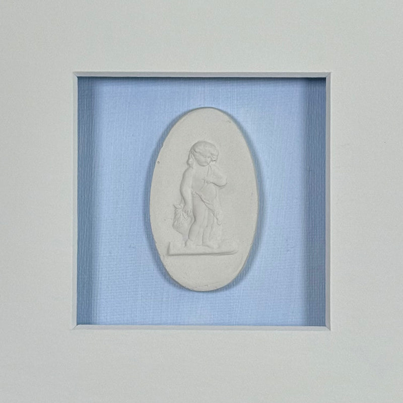 La Bleu Memoire Intaglio 6 Framed Artwork - 8 x 8