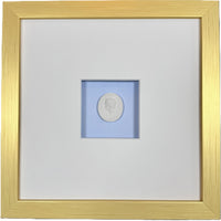 La Bleu Memoire Intaglio 2 Framed Artwork - 8 x 8