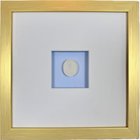 La Bleu Memoire Intaglio 3 Framed Artwork - 8 x 8