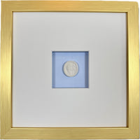 La Bleu Memoire Intaglio 4 Framed Artwork - 8 x 8