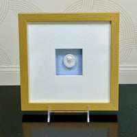 La Bleu Memoire Intaglio 2 Framed Artwork - 8 x 8