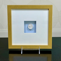 La Bleu Memoire Intaglio 4 Framed Artwork - 8 x 8