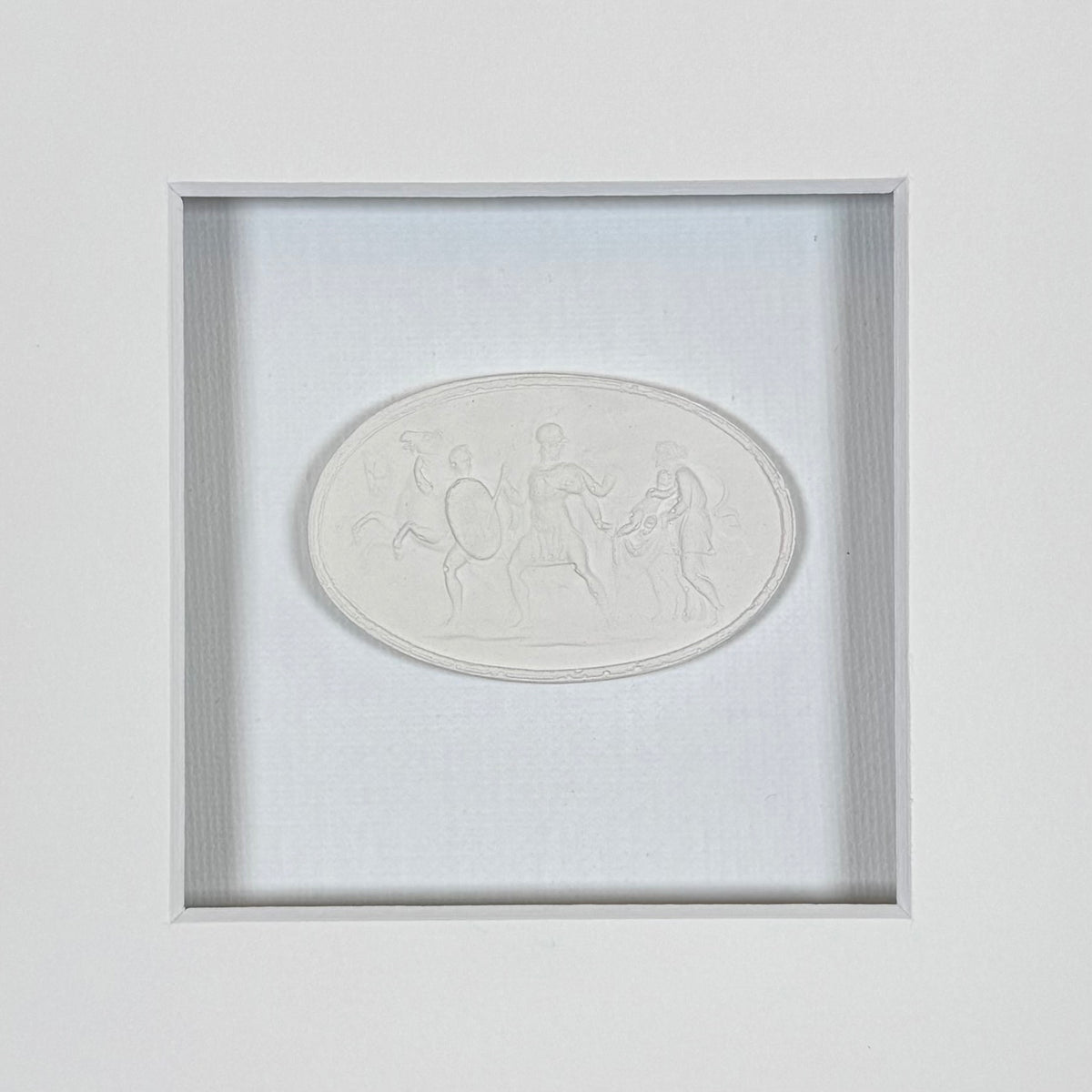 La Creme Memoire Intaglio 1 Framed Artwork - 8 x 8