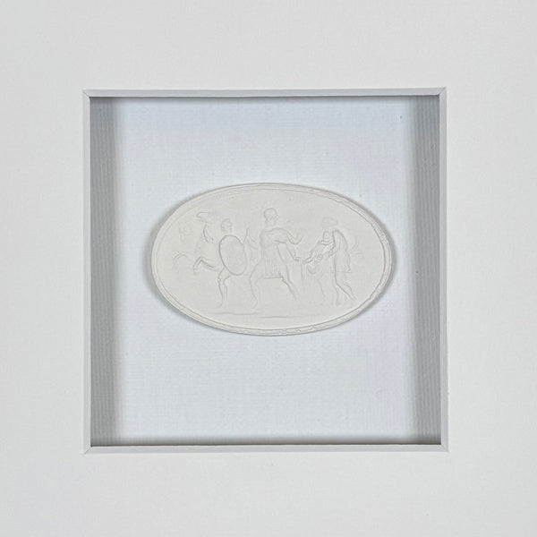 La Creme Memoire Intaglio 1 Framed Artwork - 8 x 8