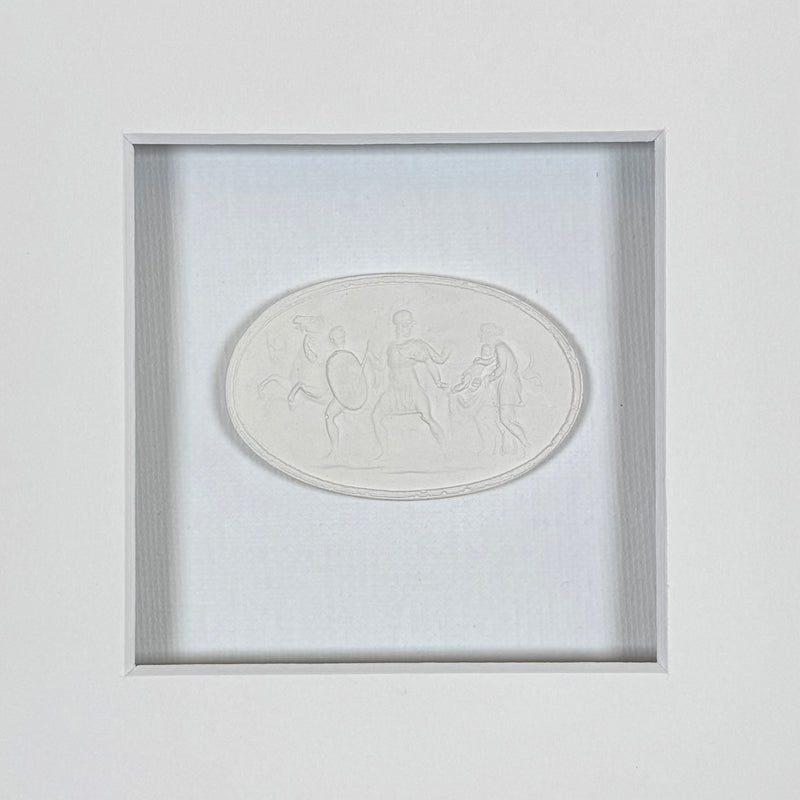 La Creme Memoire Intaglio 1 Framed Artwork - 8 x 8