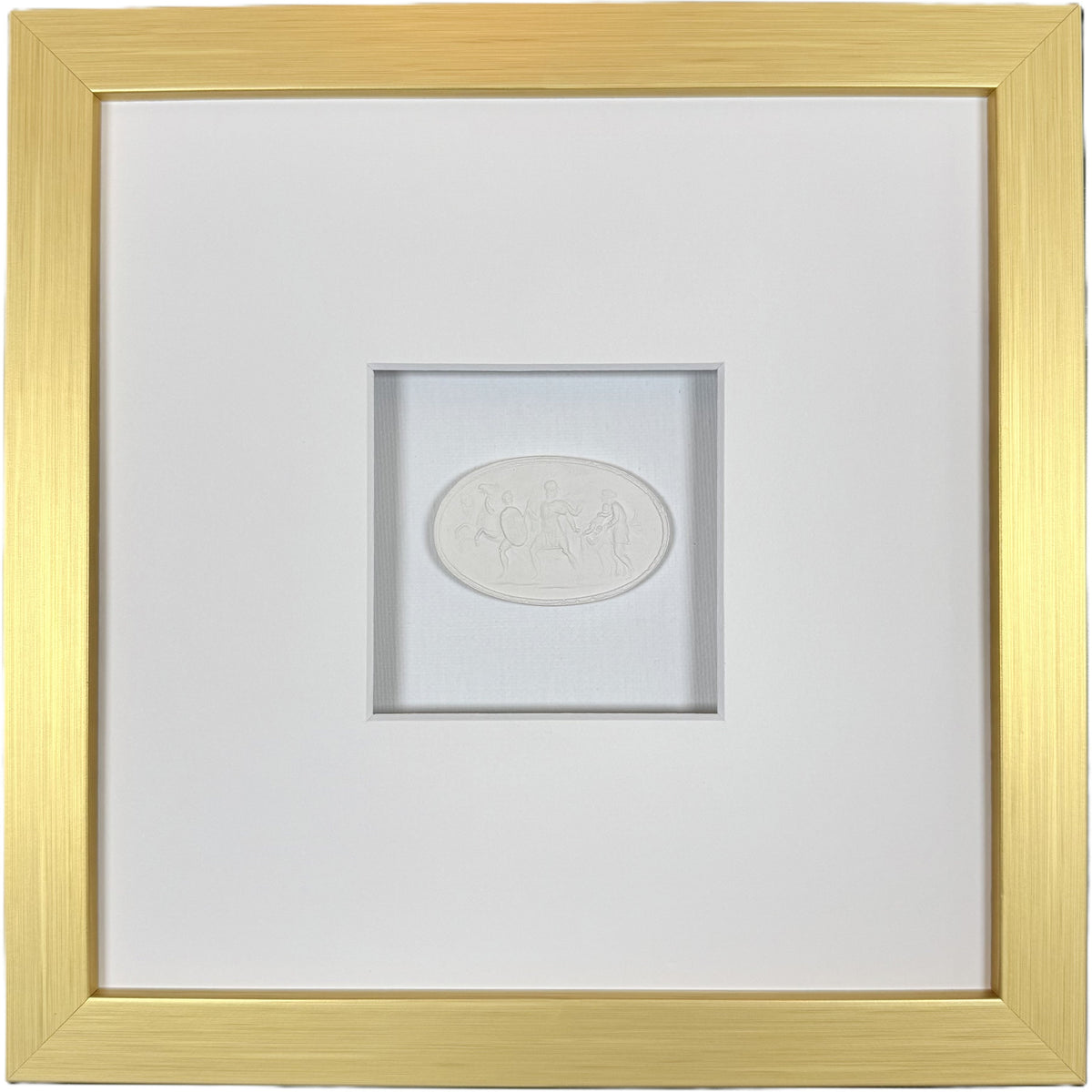 La Creme Memoire Intaglio 1 Framed Artwork - 8 x 8