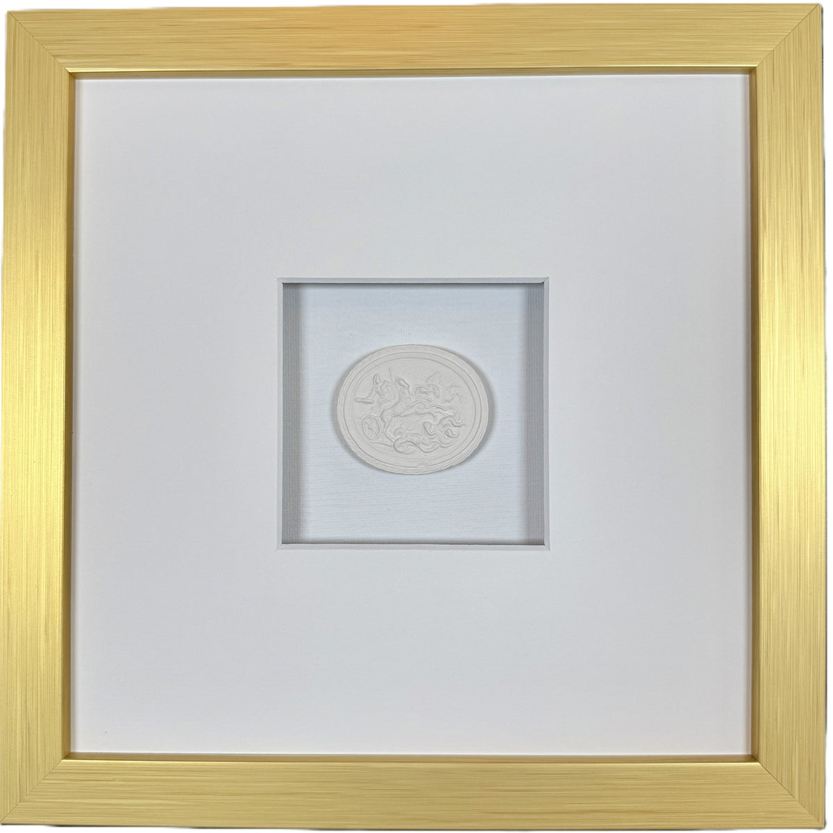 La Creme Memoire Intaglio 2 Framed Artwork - 8 x 8
