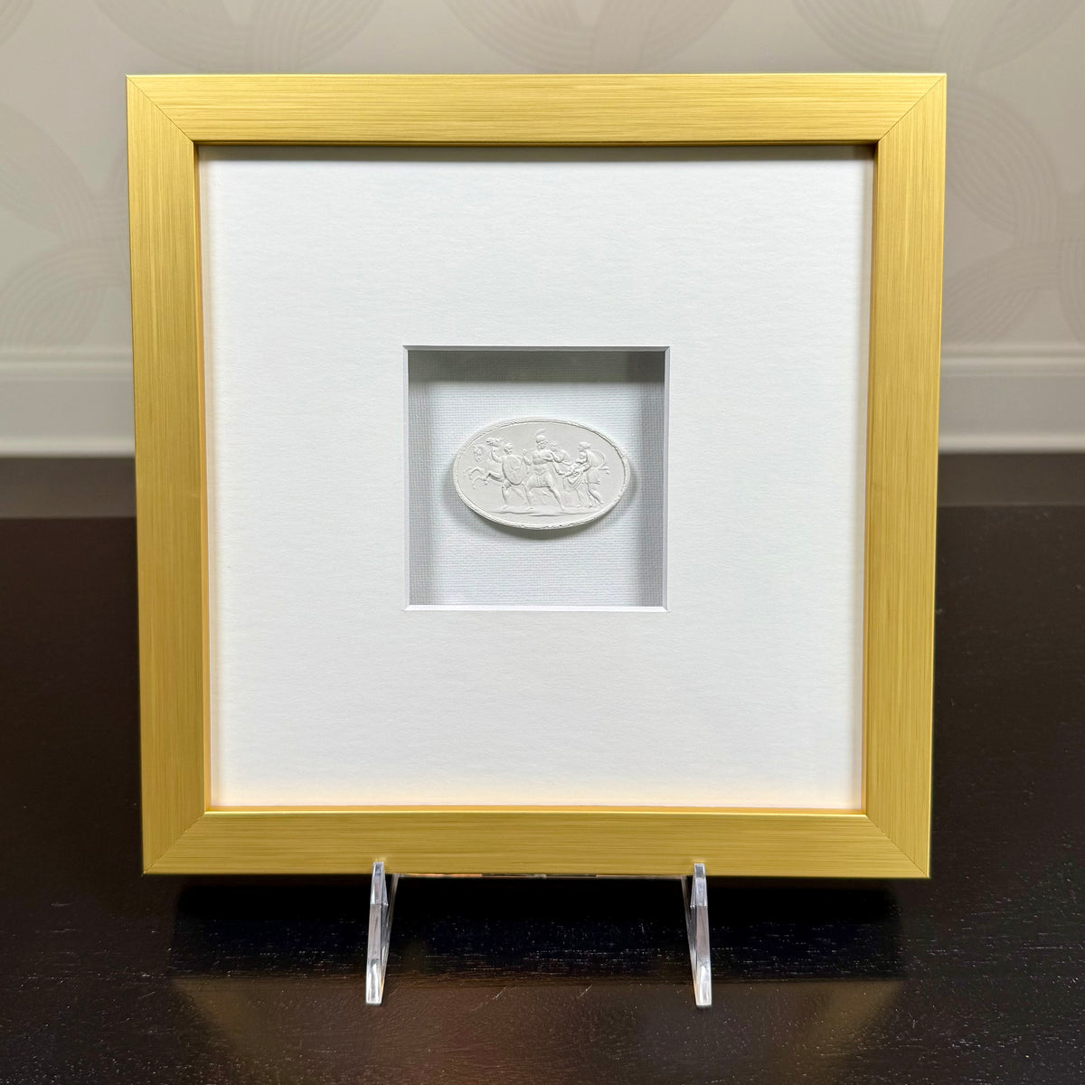 La Creme Memoire Intaglio 1 Framed Artwork - 8 x 8